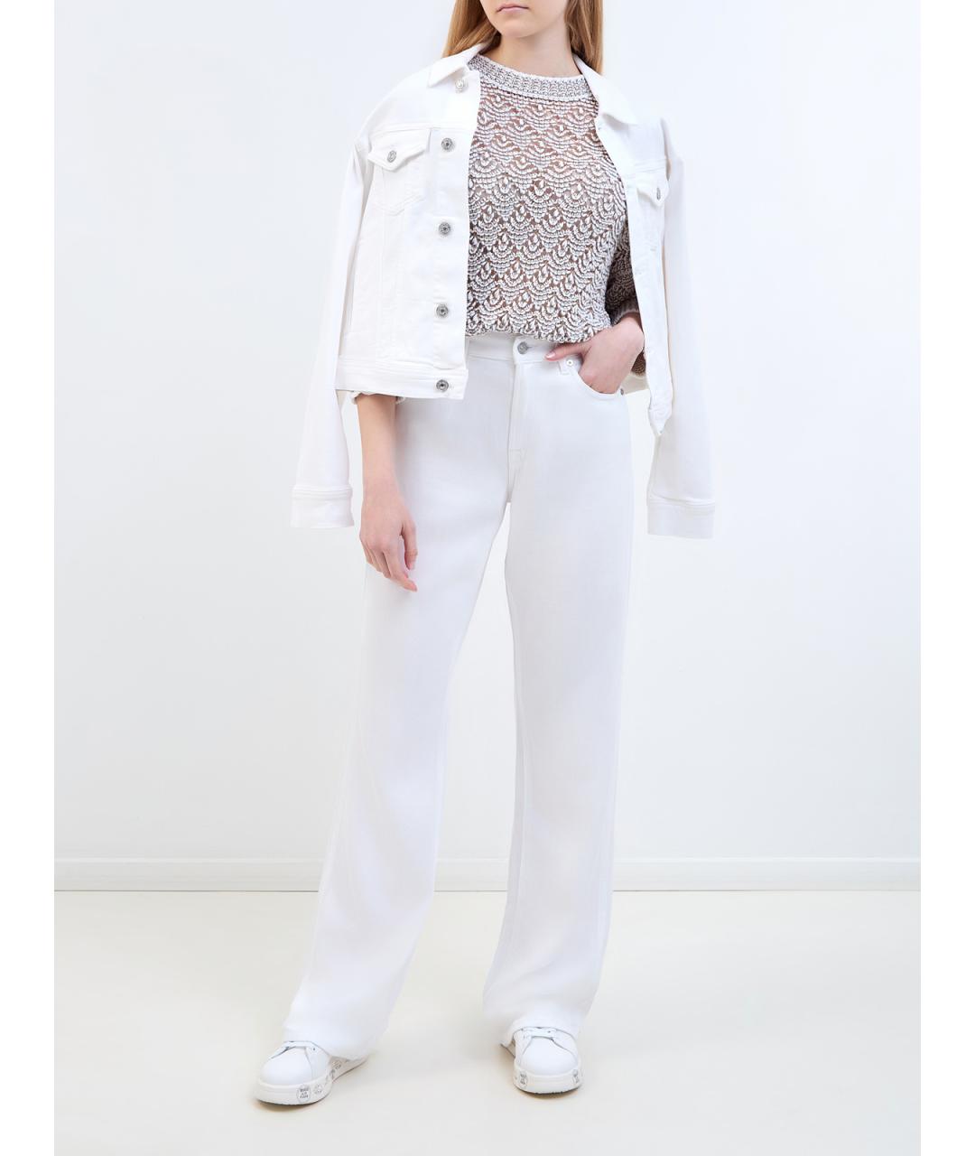 7 FOR ALL MANKIND Белые прямые джинсы, фото 2