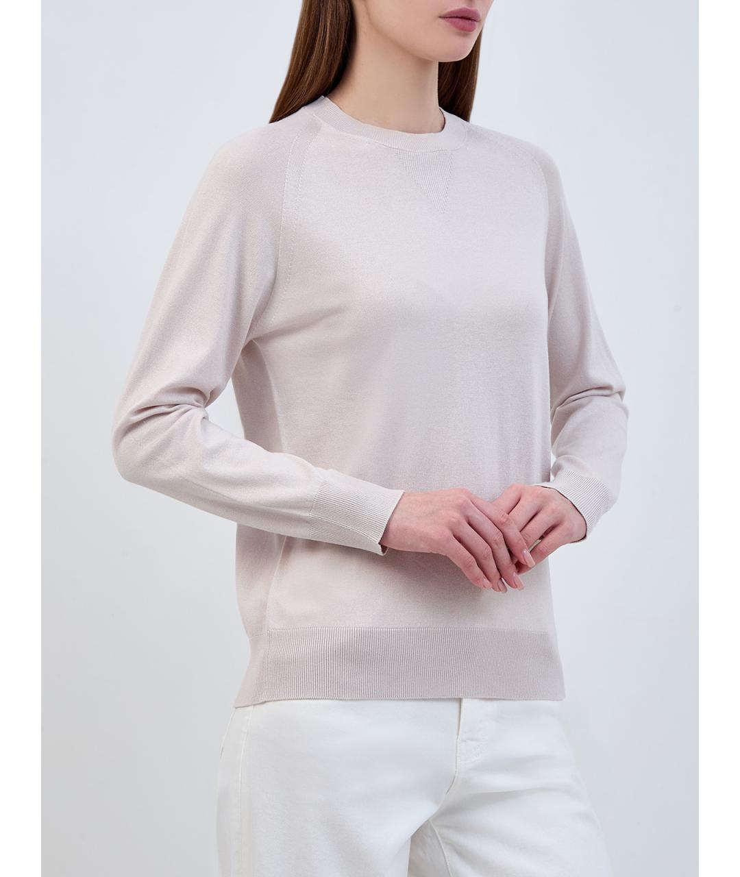 LORENA ANTONIAZZI Розовый шелковый джемпер / свитер, фото 3