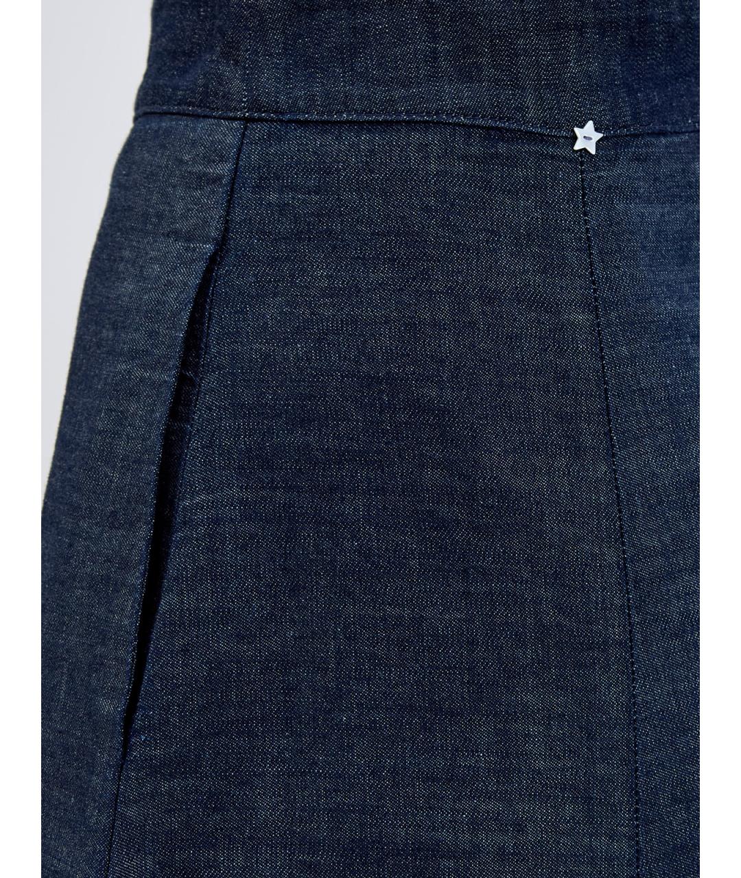 LORENA ANTONIAZZI Синяя хлопковая юбка миди, фото 5