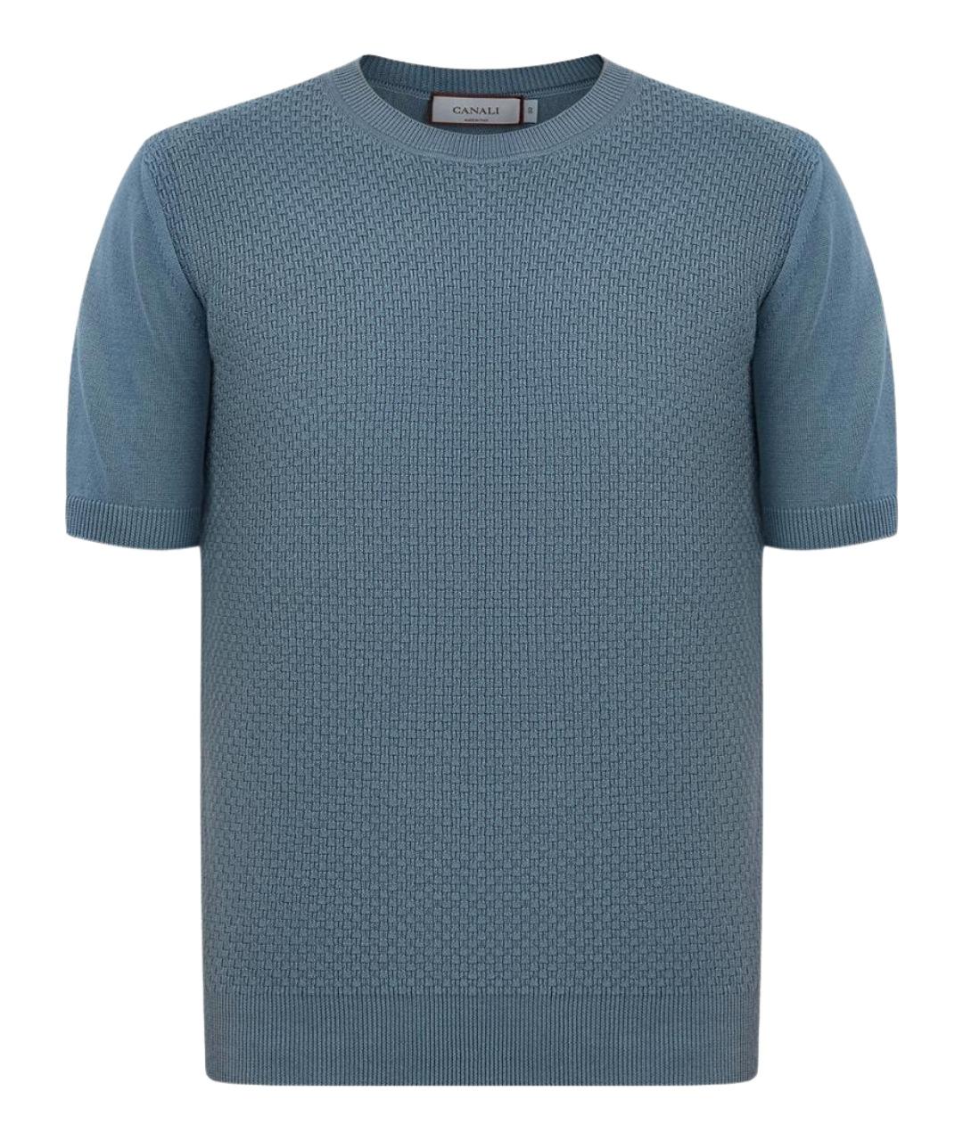 CANALI Бирюзовый хлопковый джемпер / свитер, фото 1