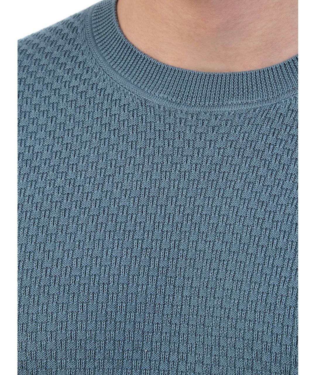 CANALI Бирюзовый хлопковый джемпер / свитер, фото 5