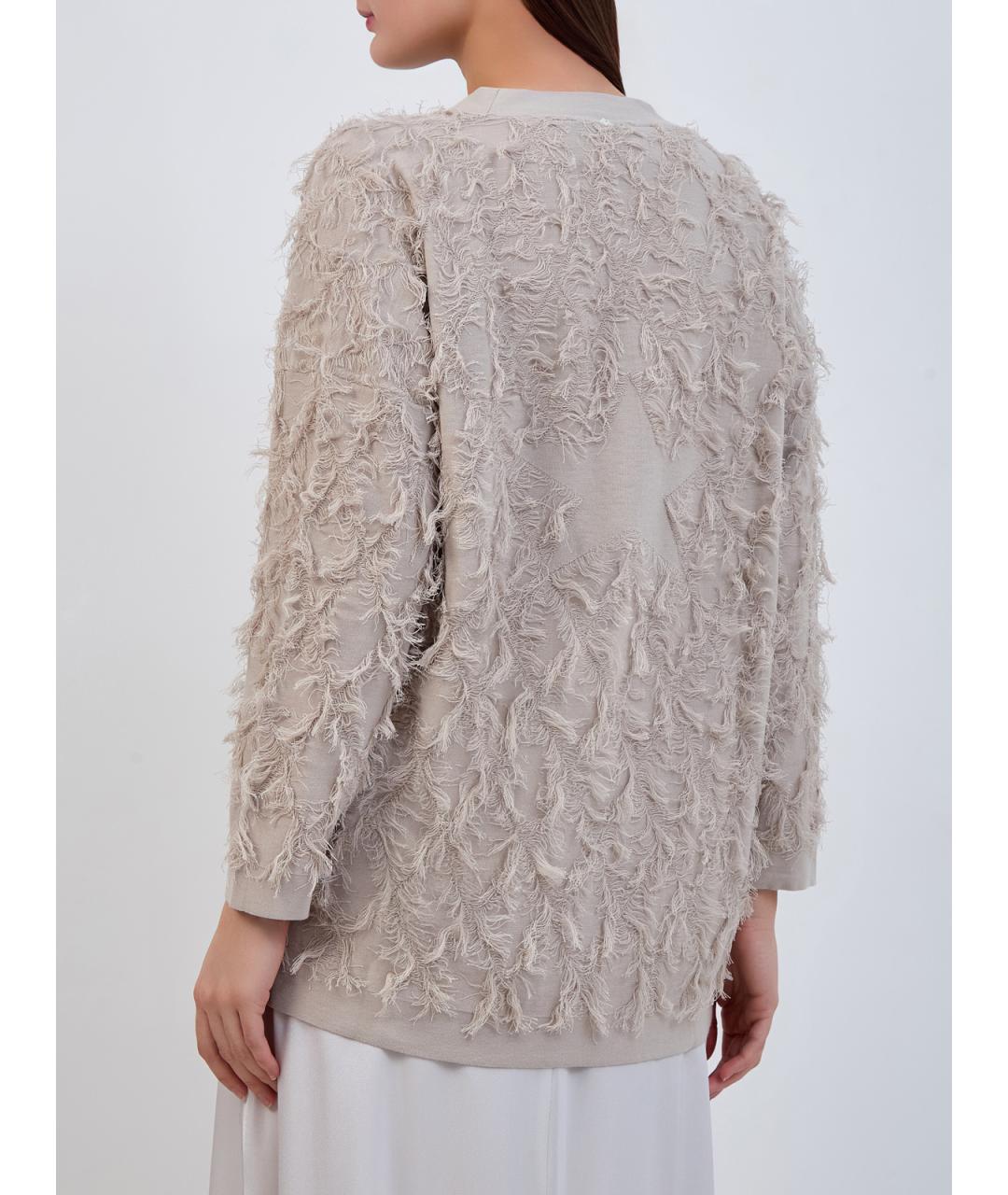 LORENA ANTONIAZZI Серый хлопковый кардиган, фото 4