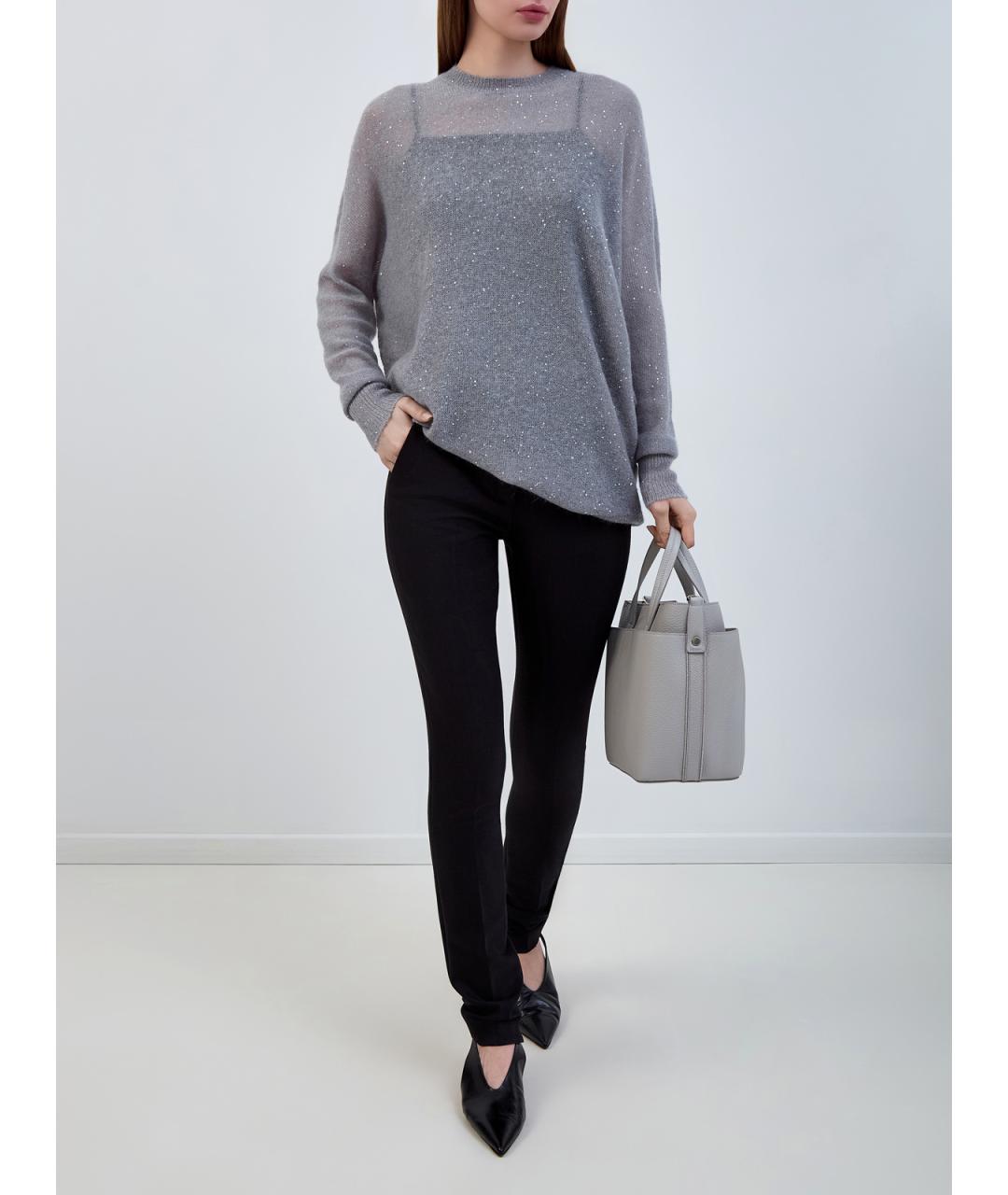 FABIANA FILIPPI Черная полиэстеровая майка, фото 2