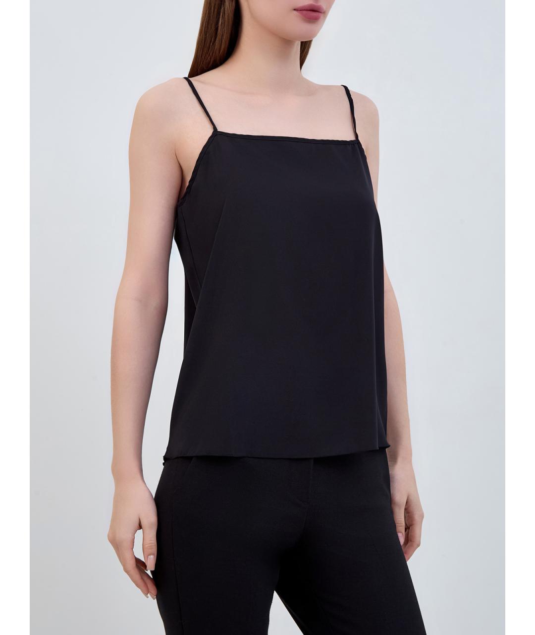 FABIANA FILIPPI Черная полиэстеровая майка, фото 3