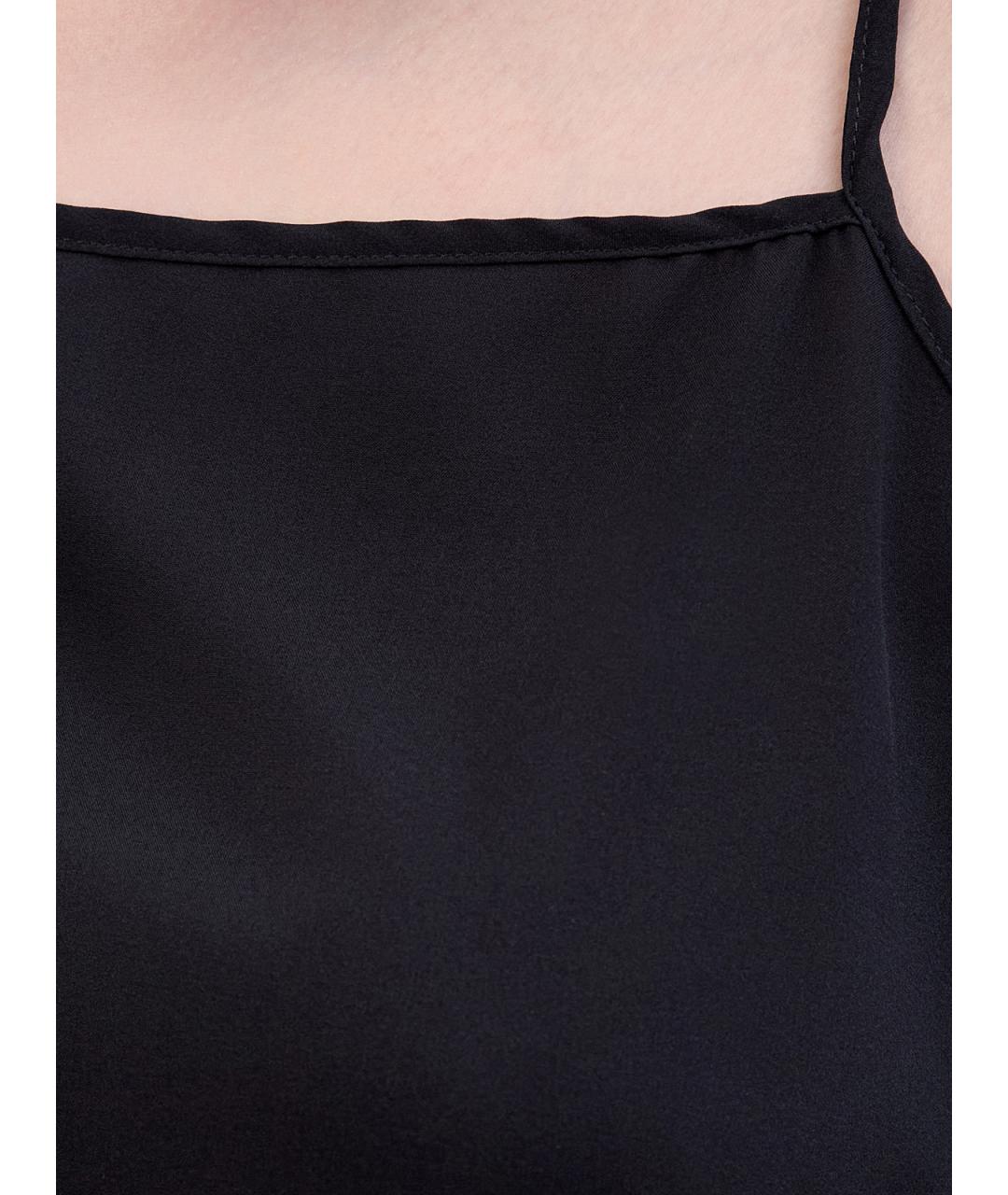 FABIANA FILIPPI Черная полиэстеровая майка, фото 5