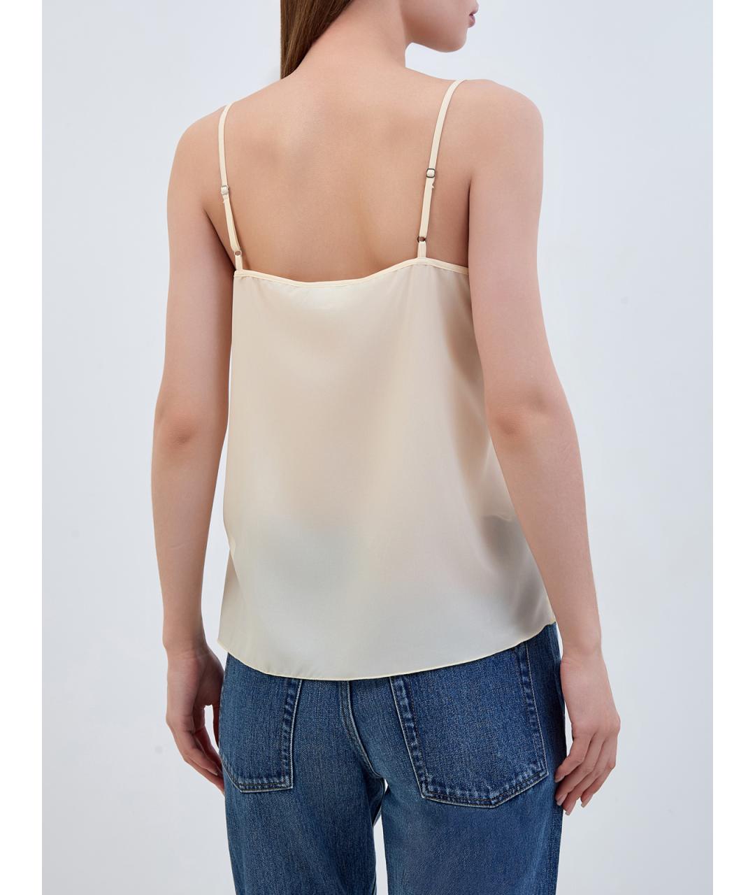 FABIANA FILIPPI Бежевая полиэстеровая майка, фото 4