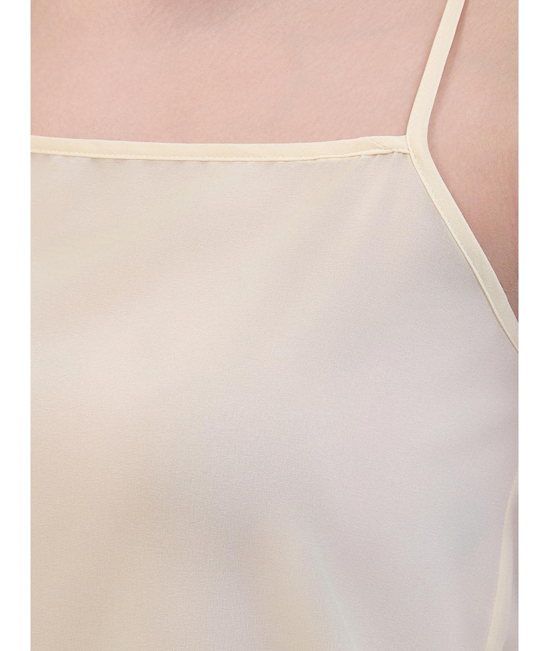 FABIANA FILIPPI Бежевая полиэстеровая майка, фото 5