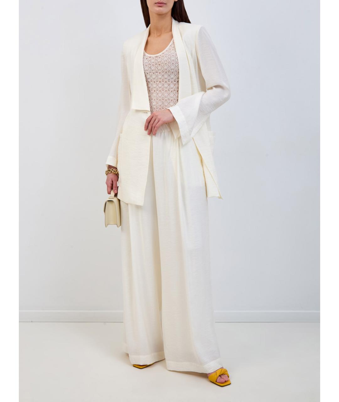 GENTRY PORTOFINO Белая шелковая майка, фото 2