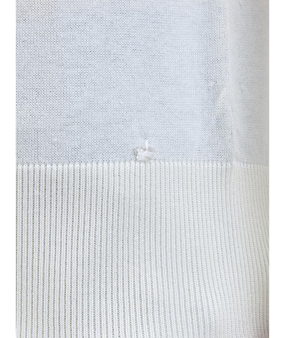 LORENA ANTONIAZZI Белый шелковый джемпер / свитер, фото 5
