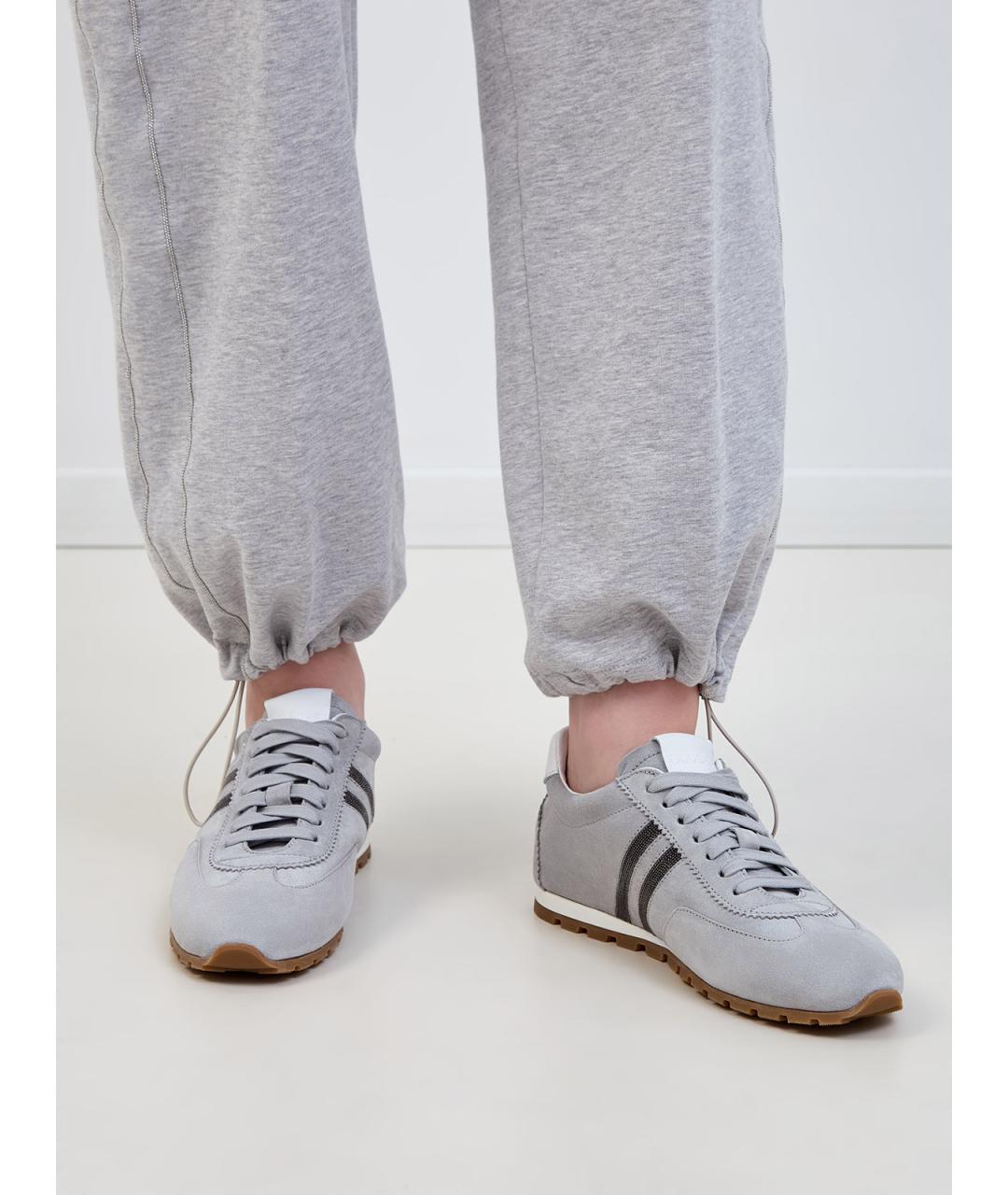 DOUCAL'S Серые замшевые кроссовки, фото 2