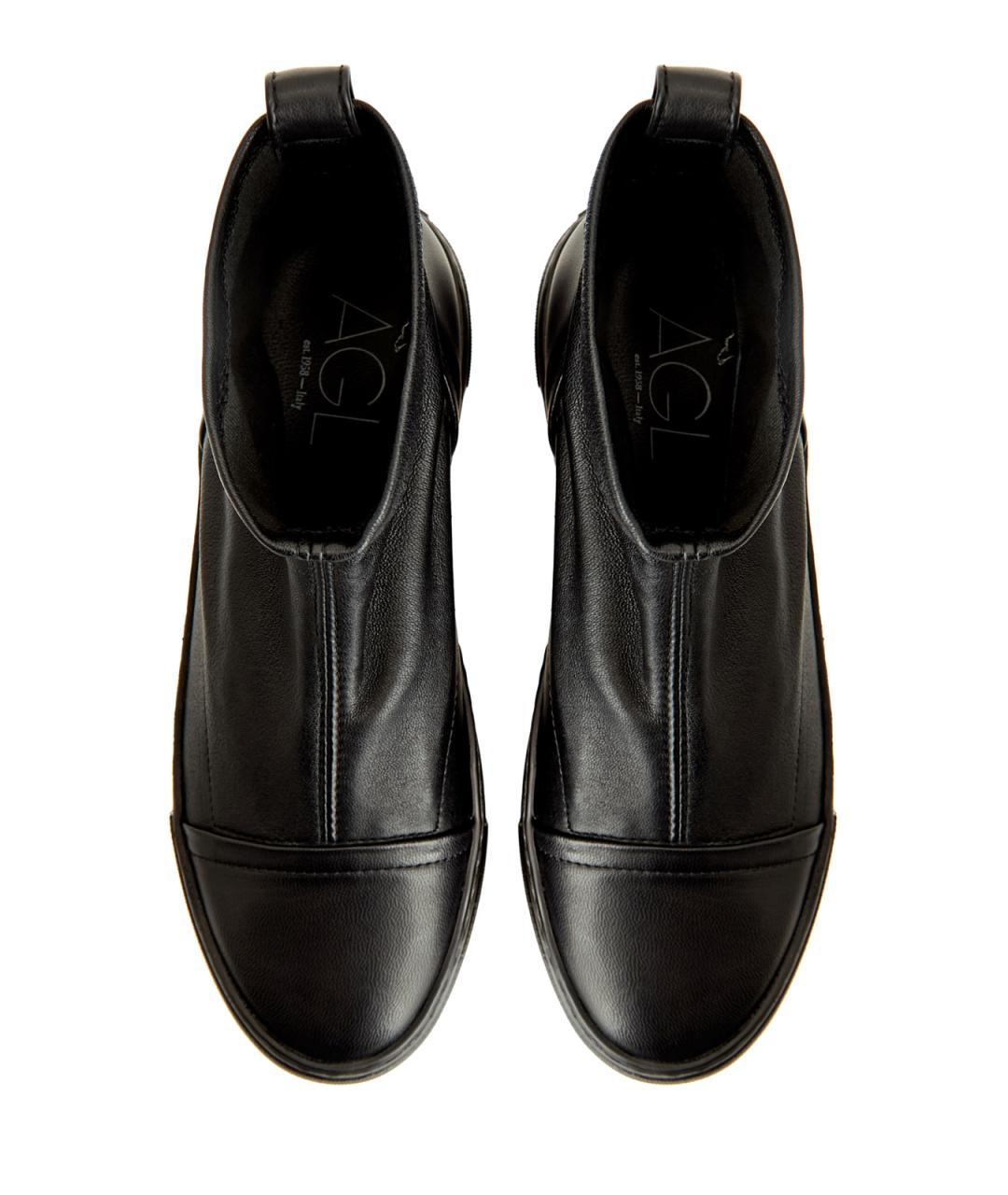 AGL Черные кожаные ботинки, фото 5