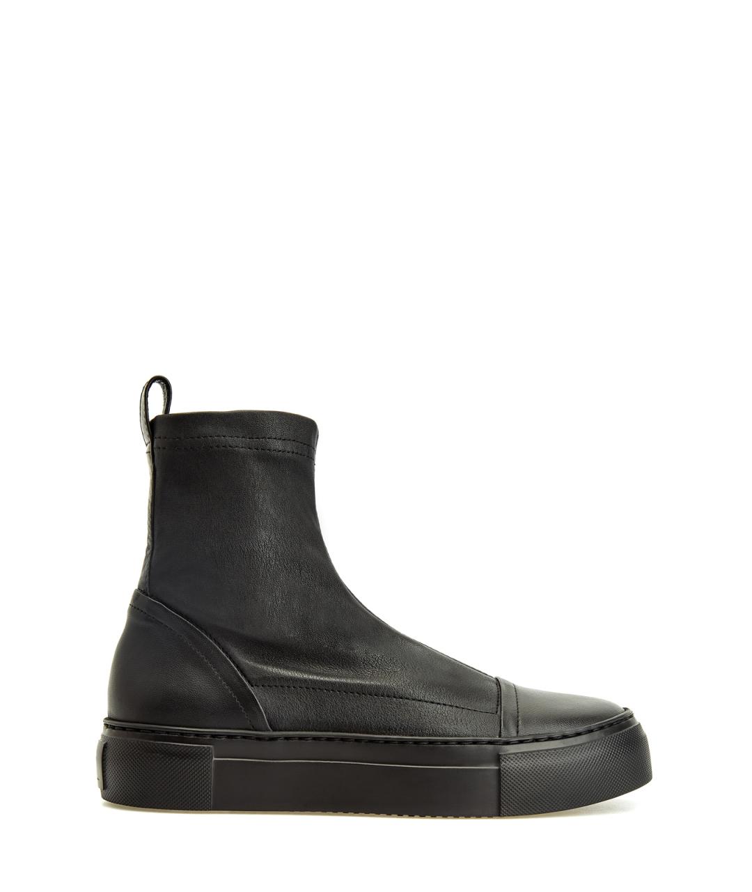 AGL Черные кожаные ботинки, фото 1