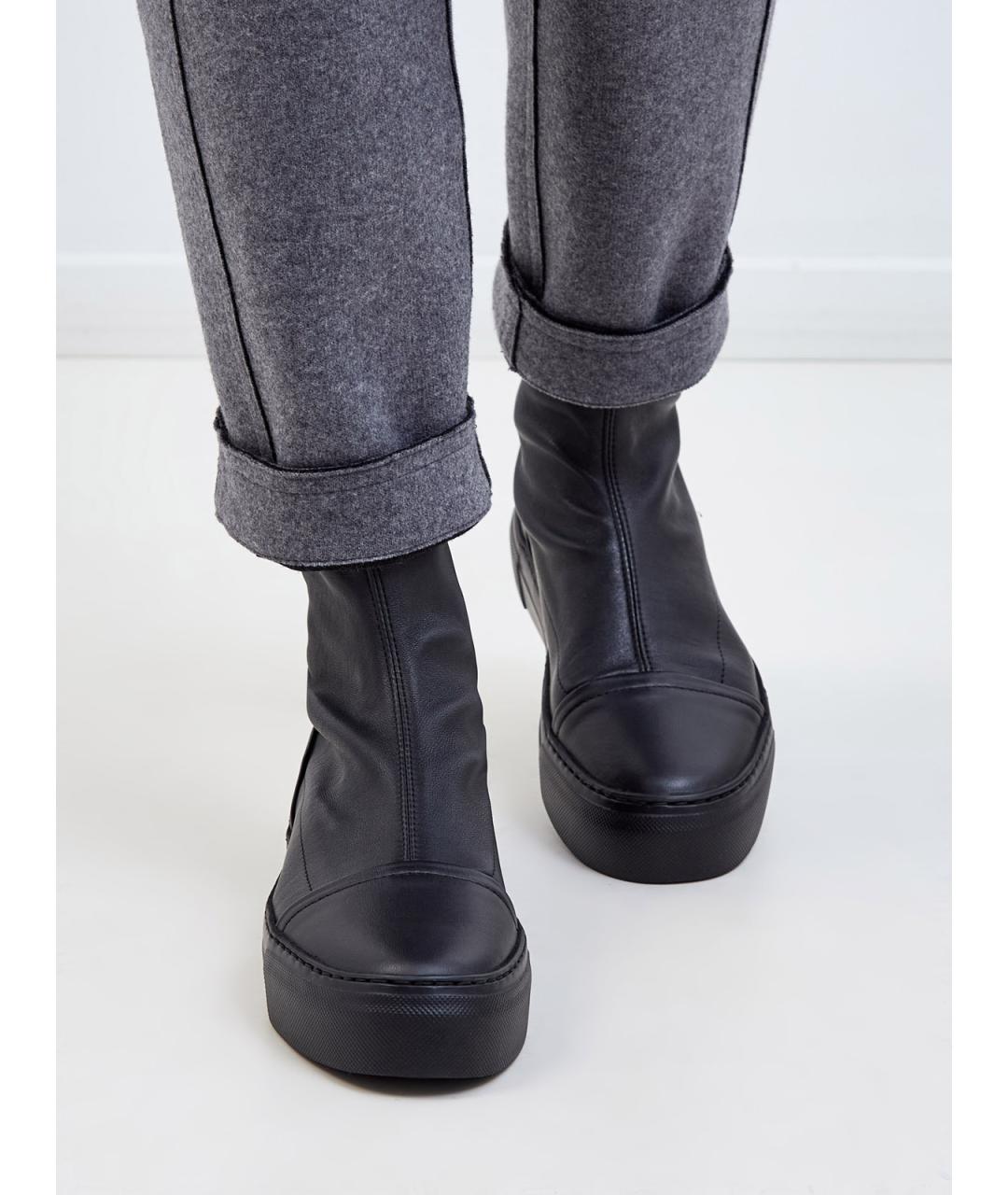 AGL Черные кожаные ботинки, фото 2