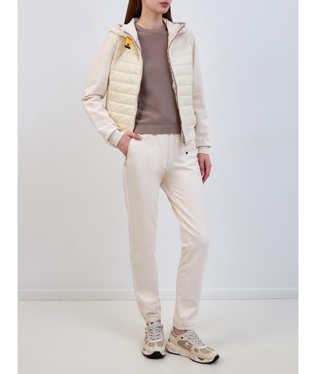 PARAJUMPERS Бежевые хлопковые спортивные брюки и шорты, фото 2