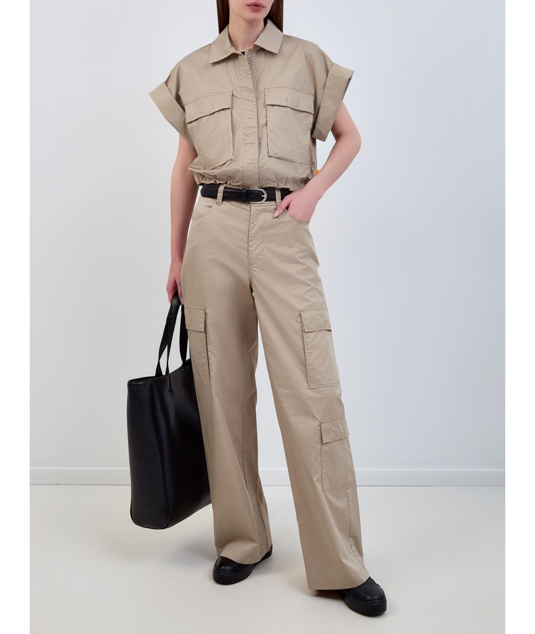 PARAJUMPERS Бежевая хлопковая рубашка, фото 2