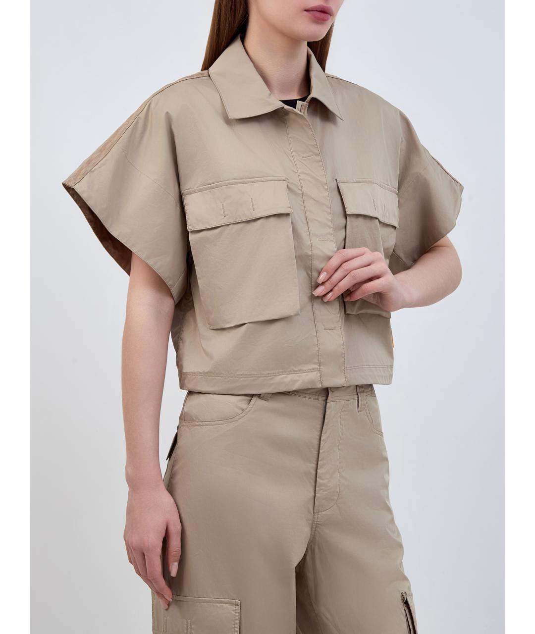 PARAJUMPERS Бежевая хлопковая рубашка, фото 3