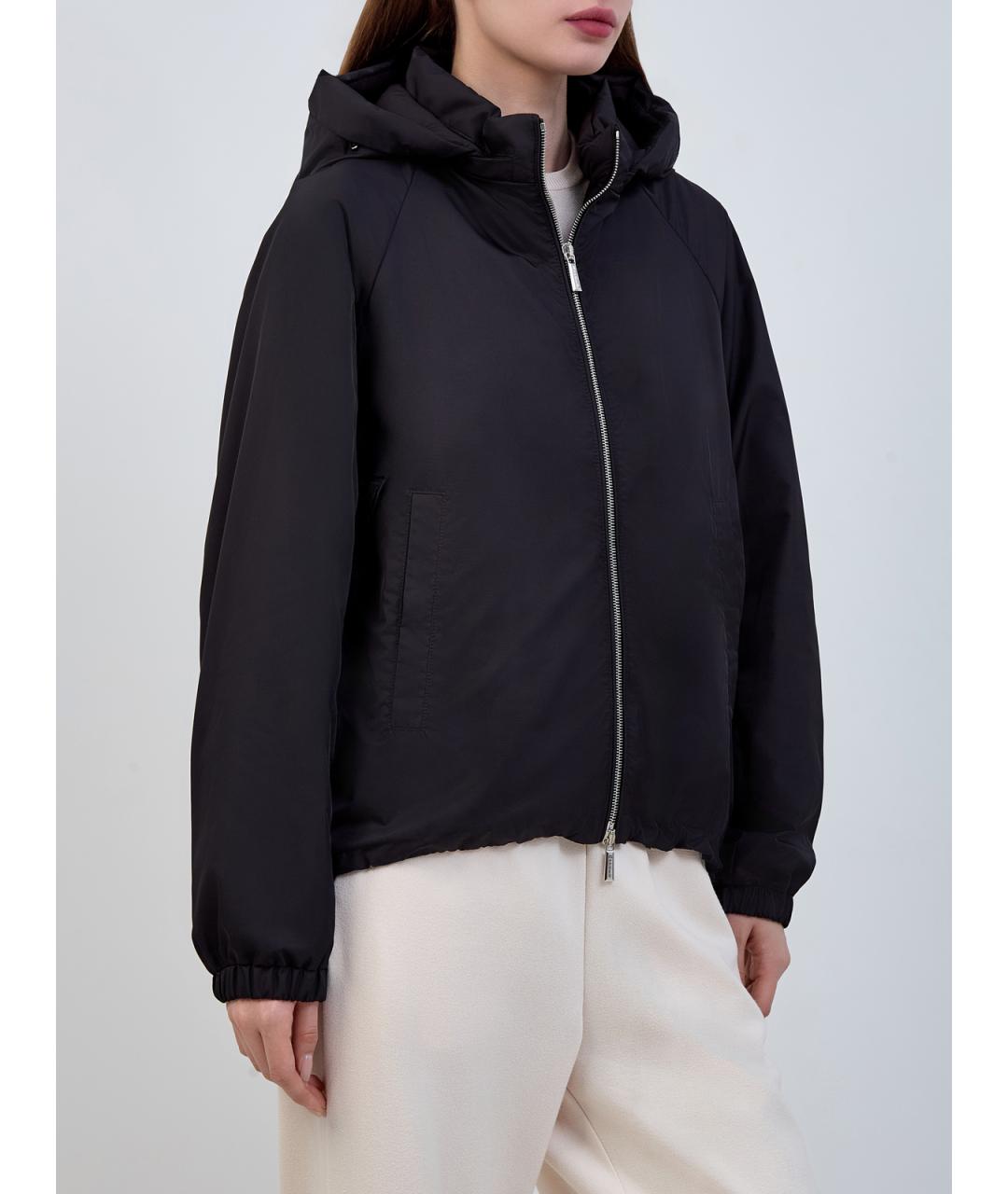 MOORER Черная полиэстеровая куртка, фото 3