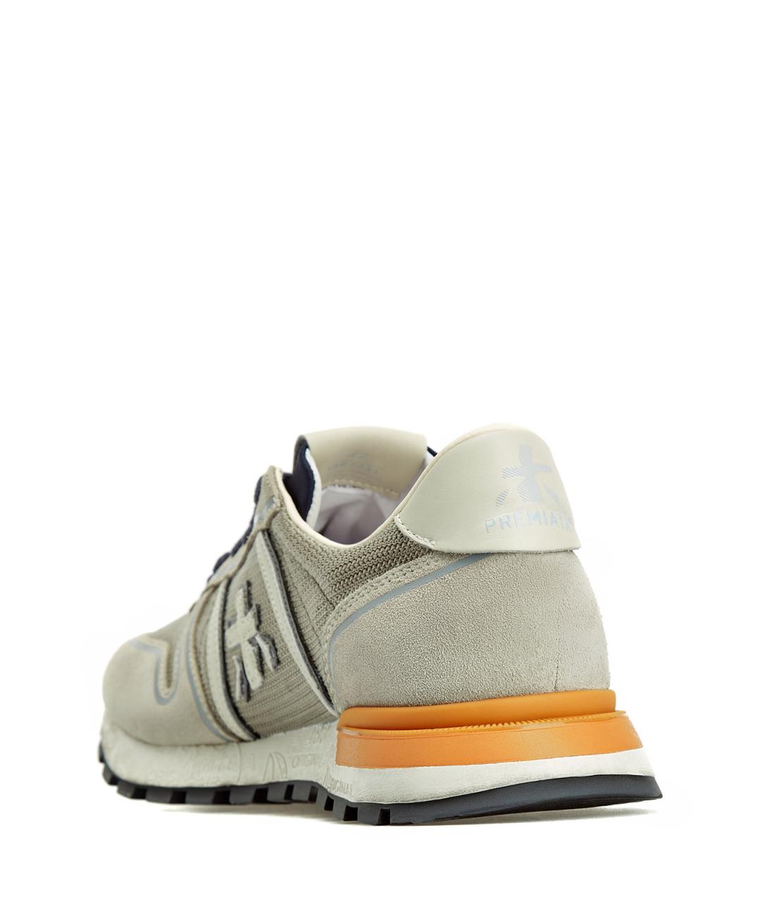 PREMIATA Бежевые замшевые низкие кроссовки / кеды, фото 4