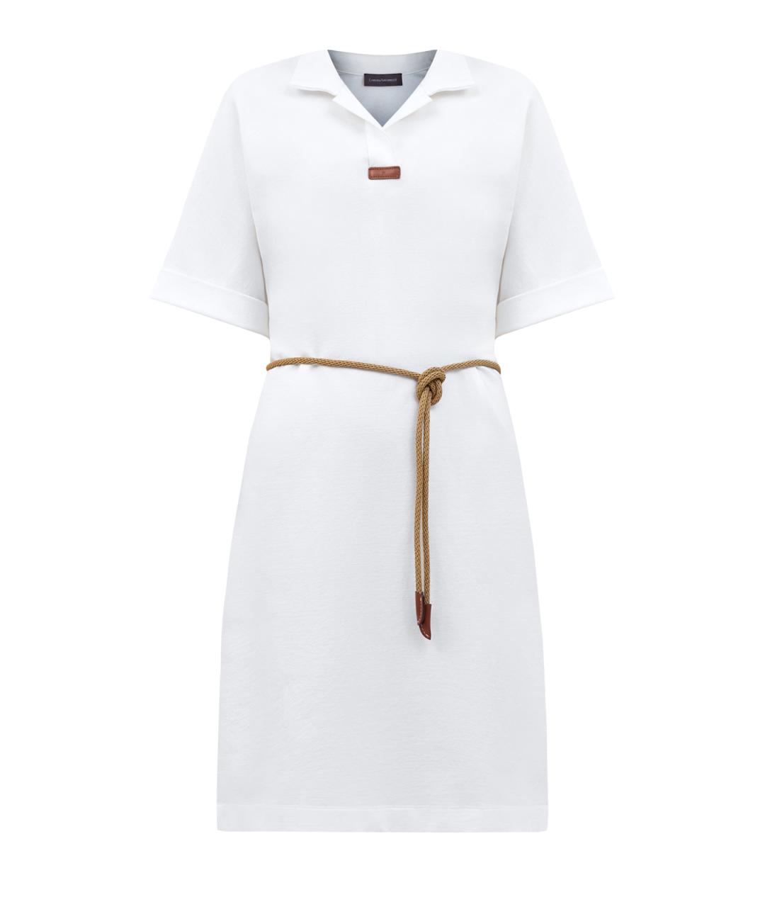LORENA ANTONIAZZI Белое хлопковое повседневное платье, фото 1