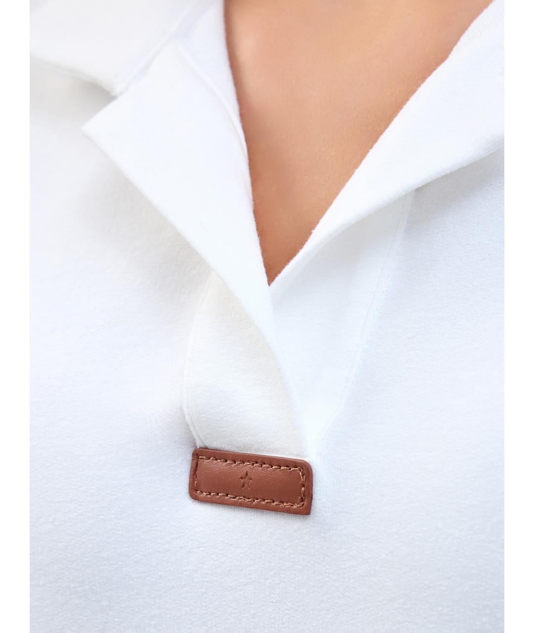 LORENA ANTONIAZZI Белое хлопковое повседневное платье, фото 5