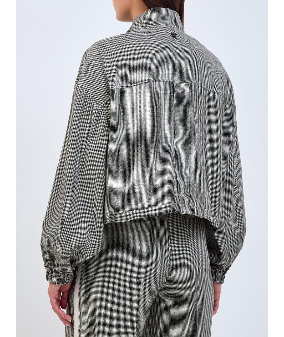 LORENA ANTONIAZZI Серая льняная куртка, фото 4