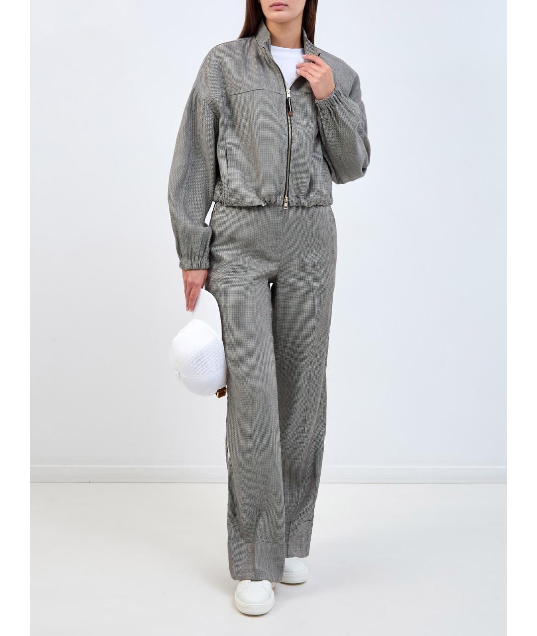 LORENA ANTONIAZZI Серая льняная куртка, фото 2