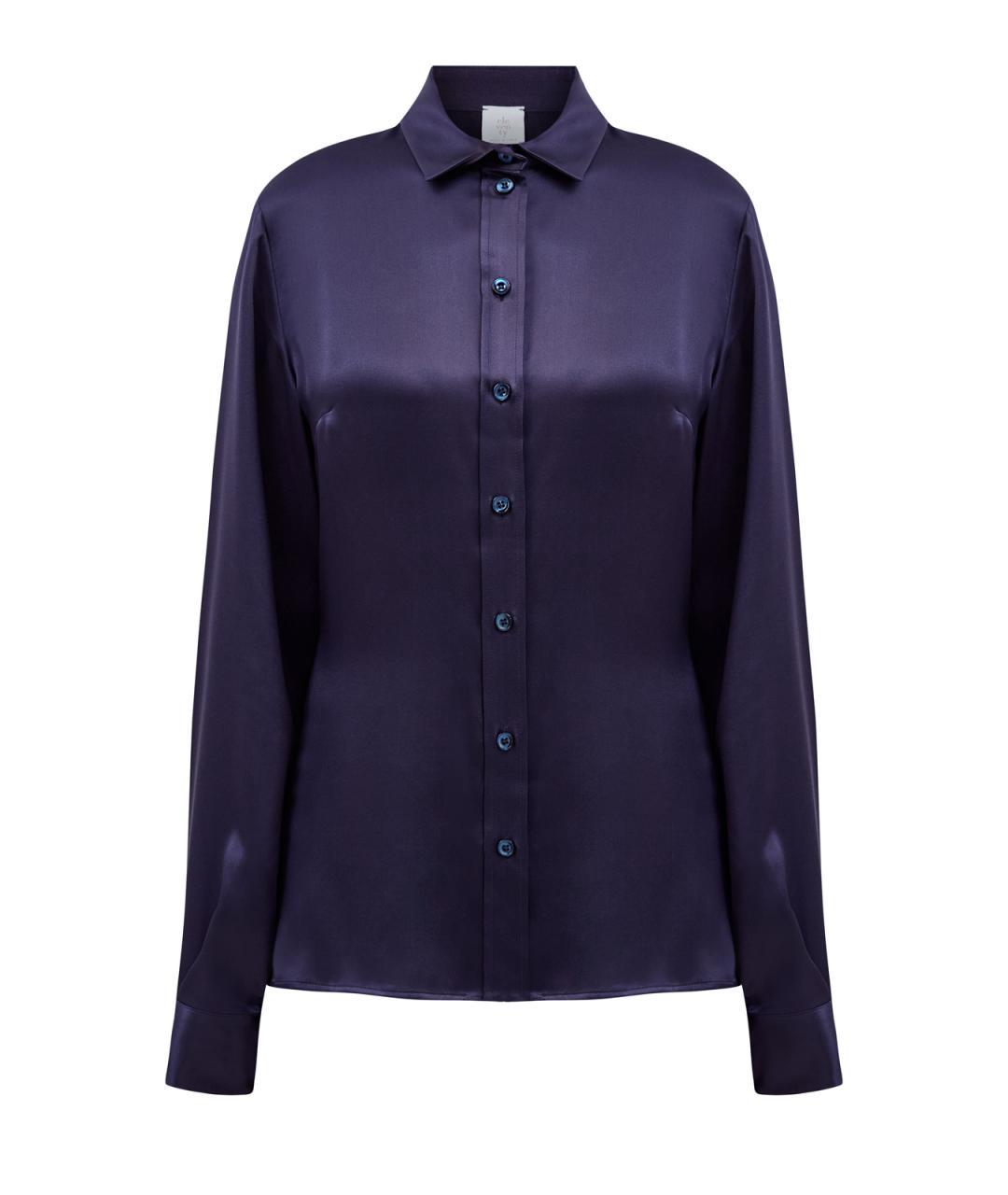 ELEVENTY Фиолетовая шелковая блузы, фото 1