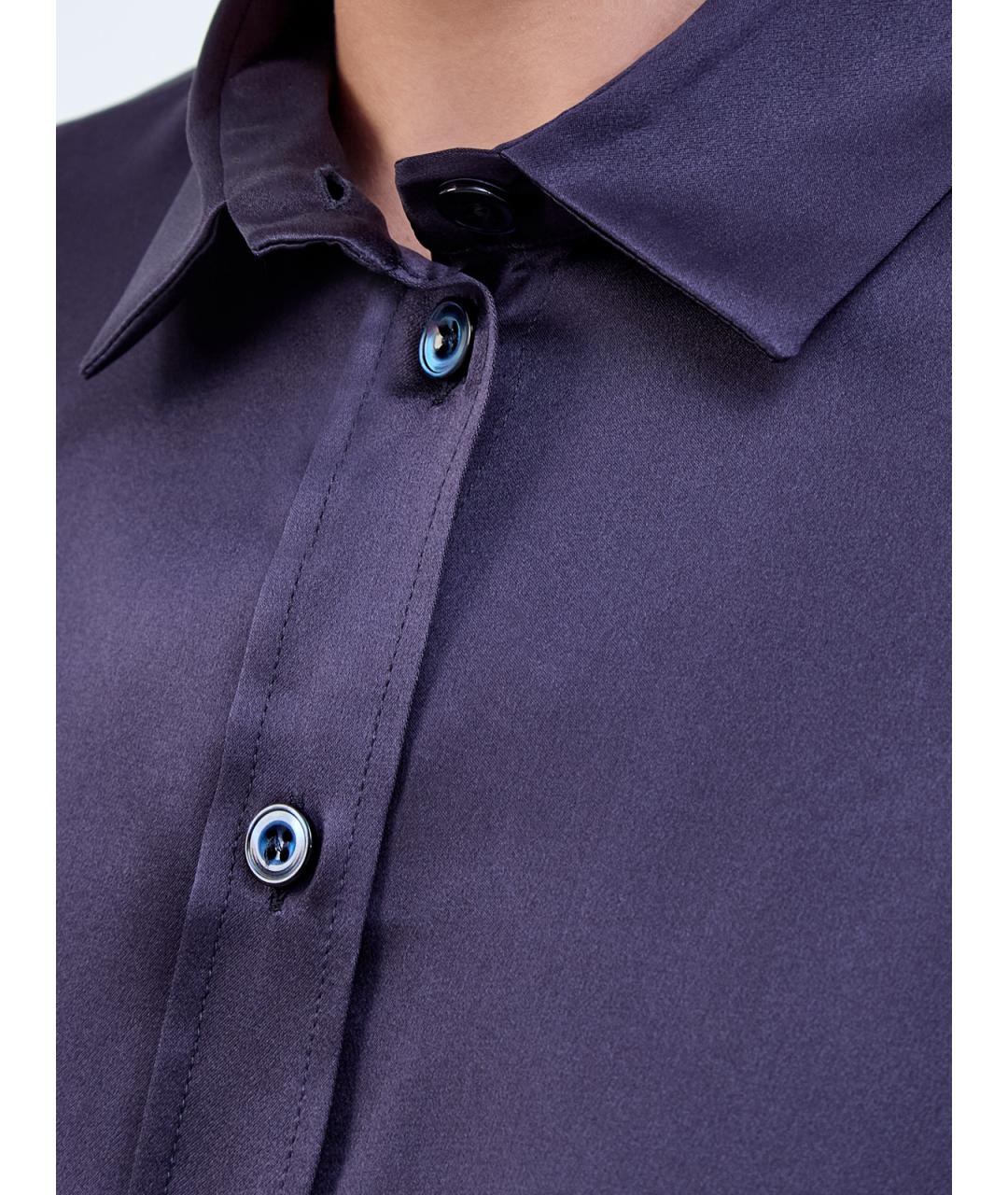 ELEVENTY Фиолетовая шелковая блузы, фото 3