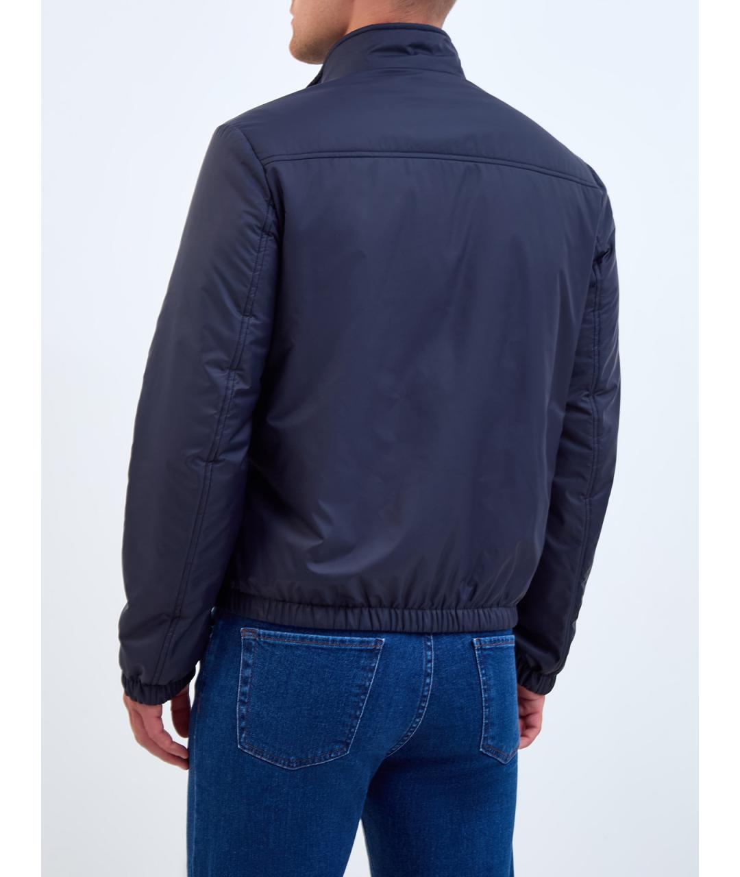 CANALI Синяя полиэстеровая куртка, фото 4