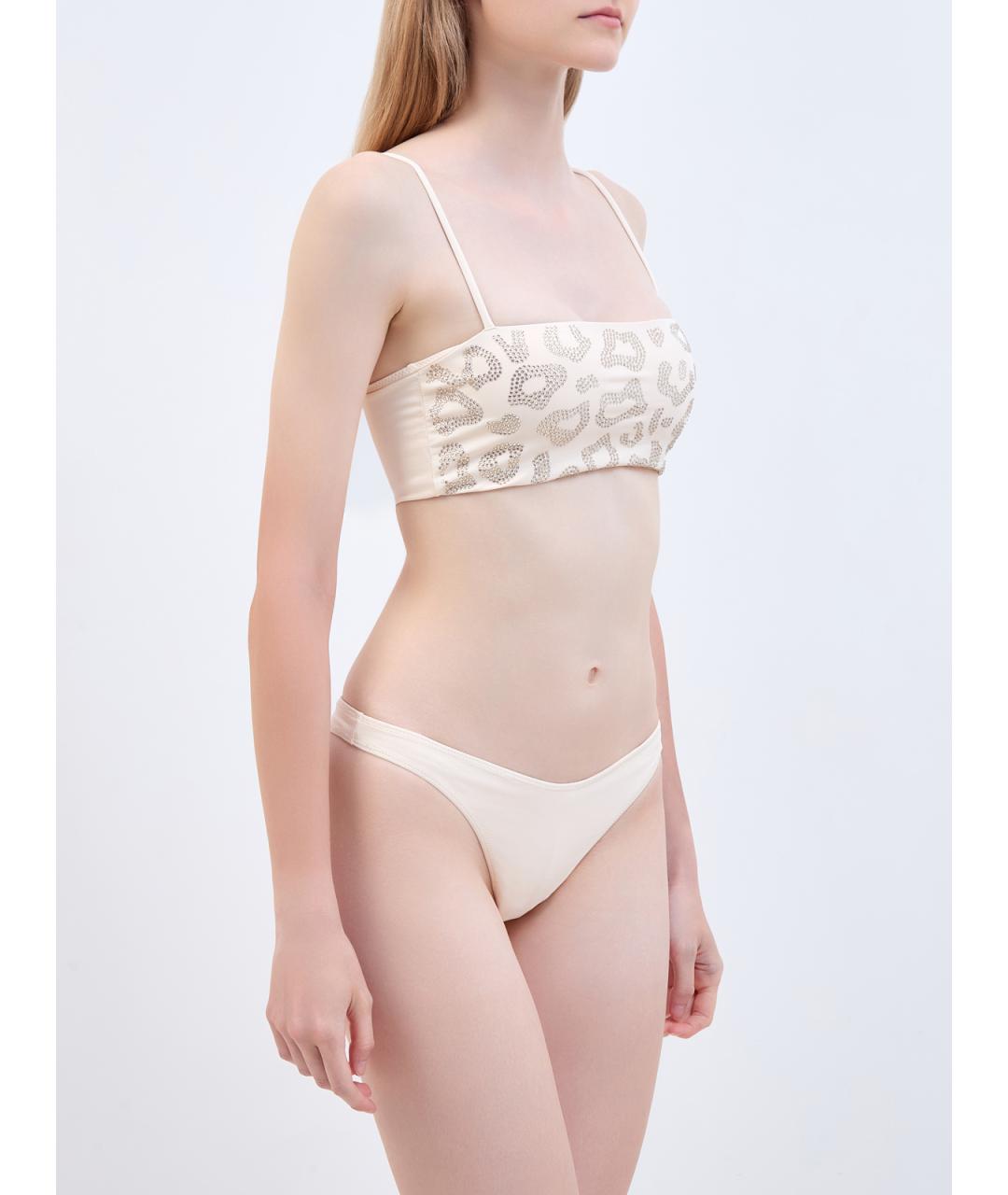 MC2 SAINT BARTH Бежевый полиамидовый купальник, фото 2