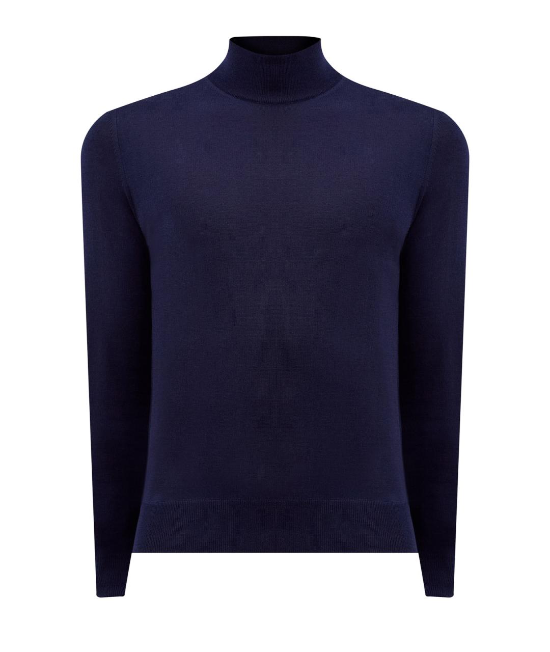CANALI Синяя шерстяная водолазка, фото 1