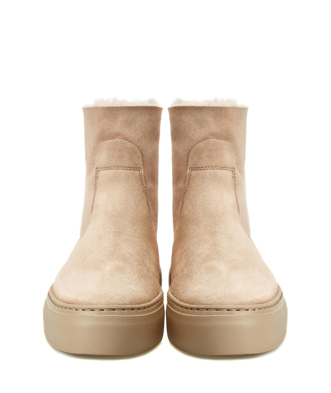 AGL Бежевые замшевые полусапоги, фото 6