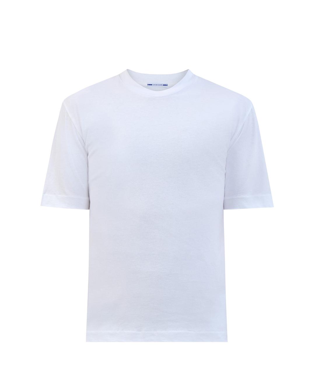 JACOB COHEN Белая хлопковая футболка, фото 1
