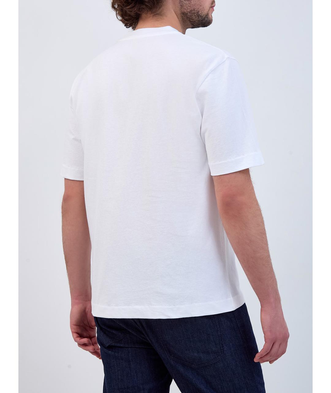 JACOB COHEN Белая хлопковая футболка, фото 4