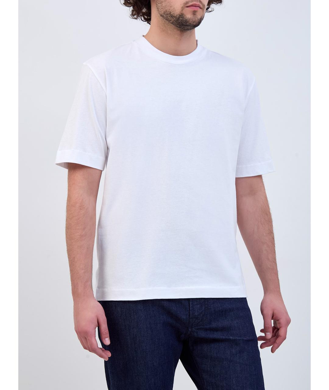 JACOB COHEN Белая хлопковая футболка, фото 3