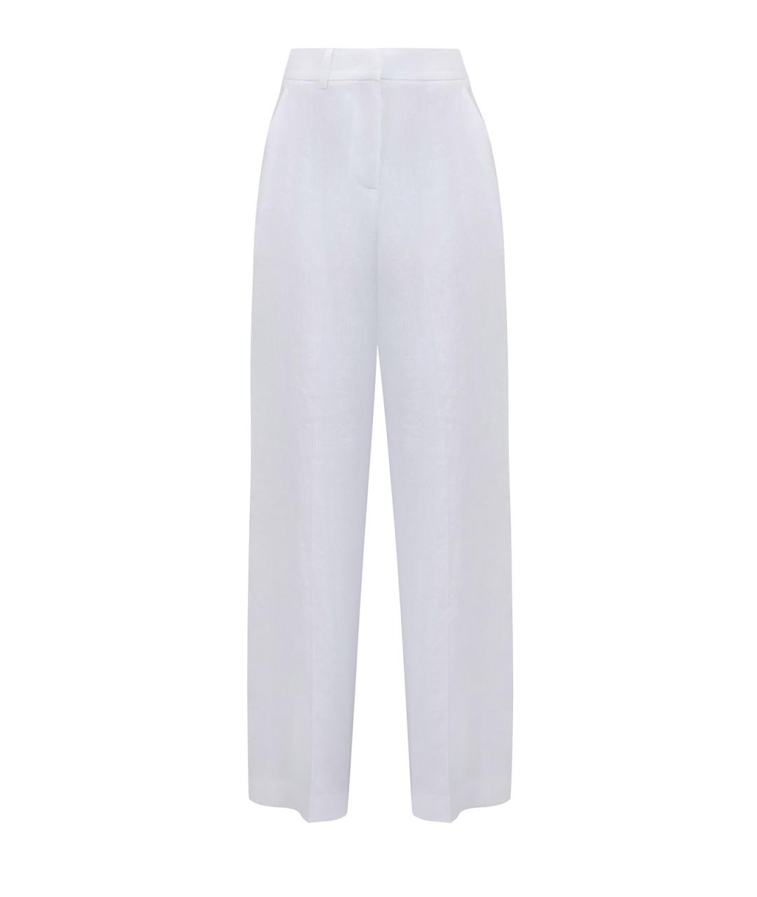 LORENA ANTONIAZZI Белые льняные брюки широкие, фото 1