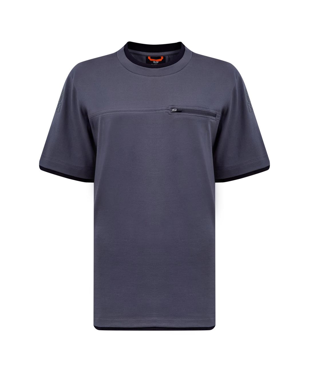 PARAJUMPERS Серая хлопковая футболка, фото 1