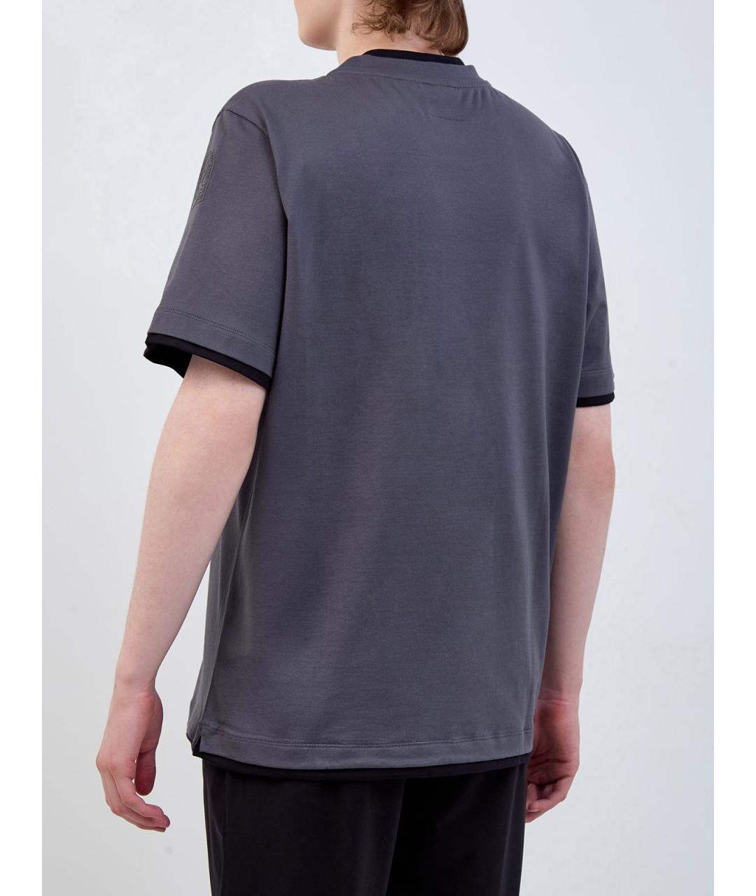 PARAJUMPERS Серая хлопковая футболка, фото 4