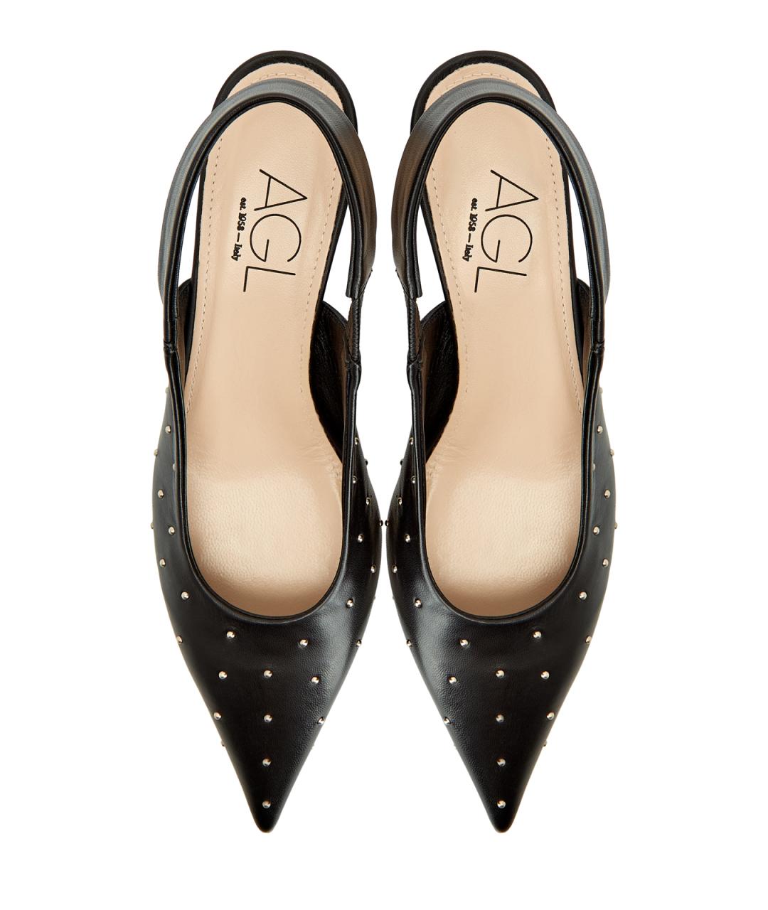 AGL Черные кожаные туфли, фото 6