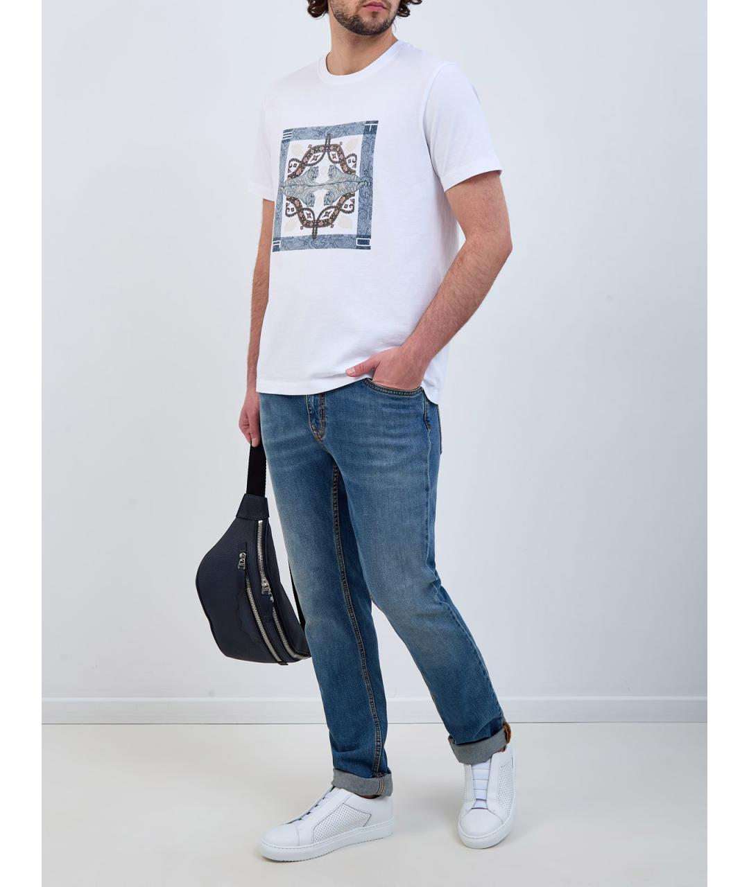 ETRO Белая хлопковая футболка, фото 2