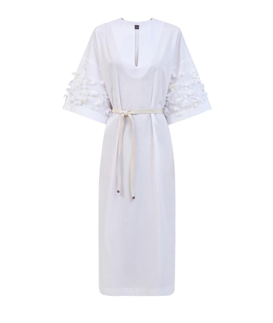LORENA ANTONIAZZI Белое хлопковое повседневное платье, фото 1