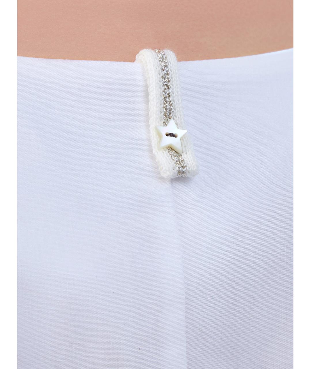 LORENA ANTONIAZZI Белое хлопковое повседневное платье, фото 5