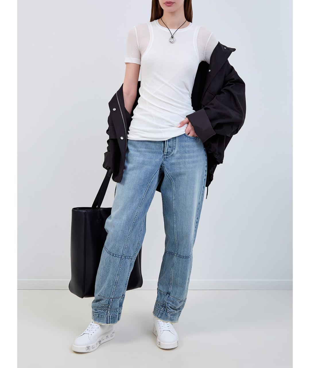 JIL SANDER Белая хлопковая футболка, фото 2