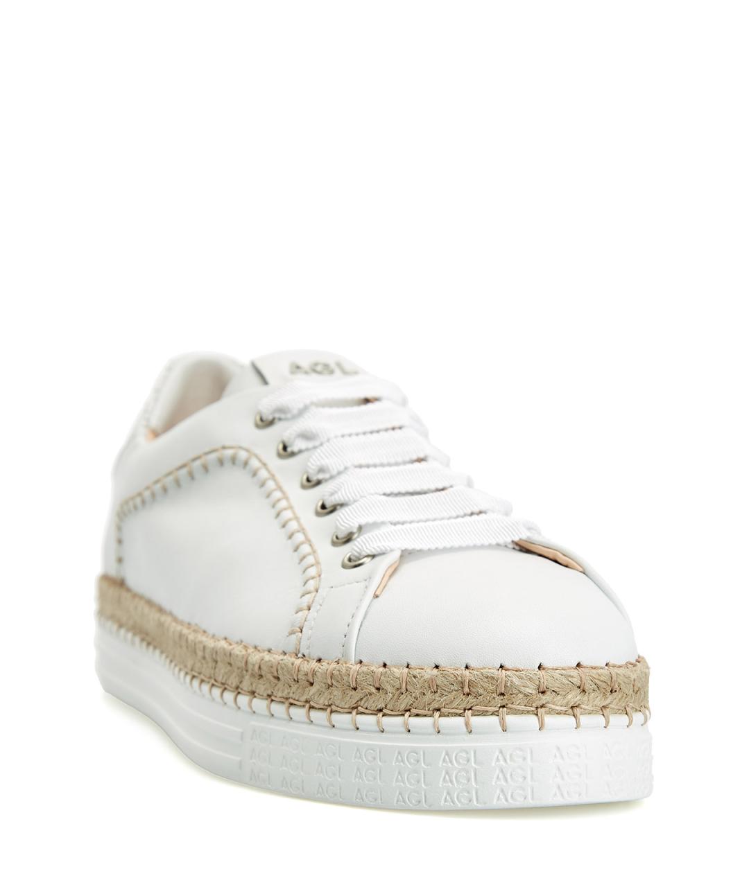AGL Белые кожаные кеды, фото 3