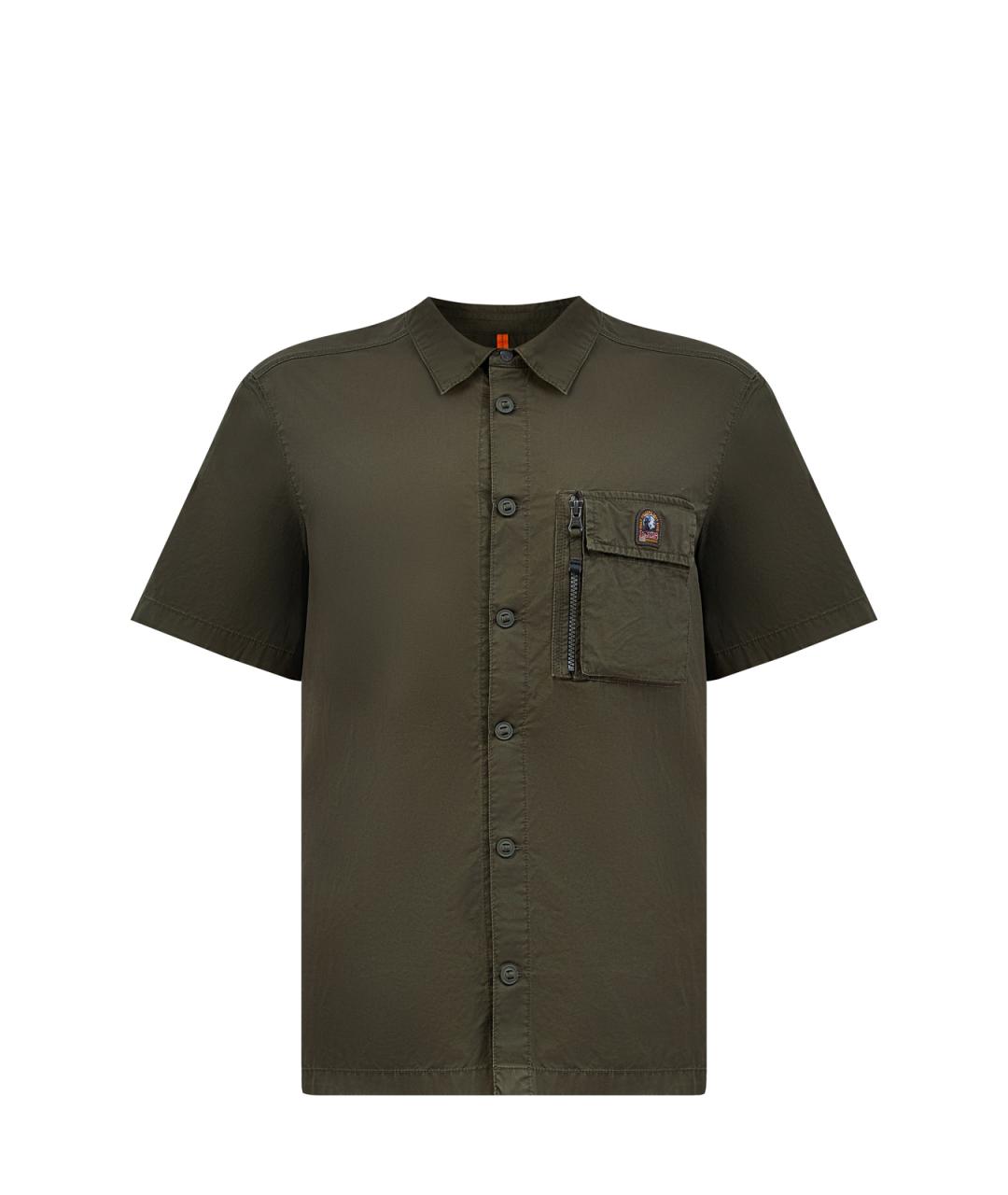 PARAJUMPERS Хаки хлопковая кэжуал рубашка, фото 6