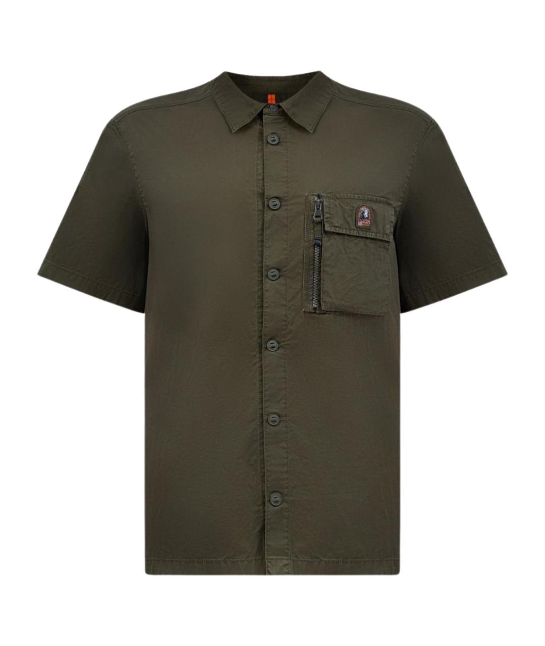 PARAJUMPERS Хаки хлопковая кэжуал рубашка, фото 1