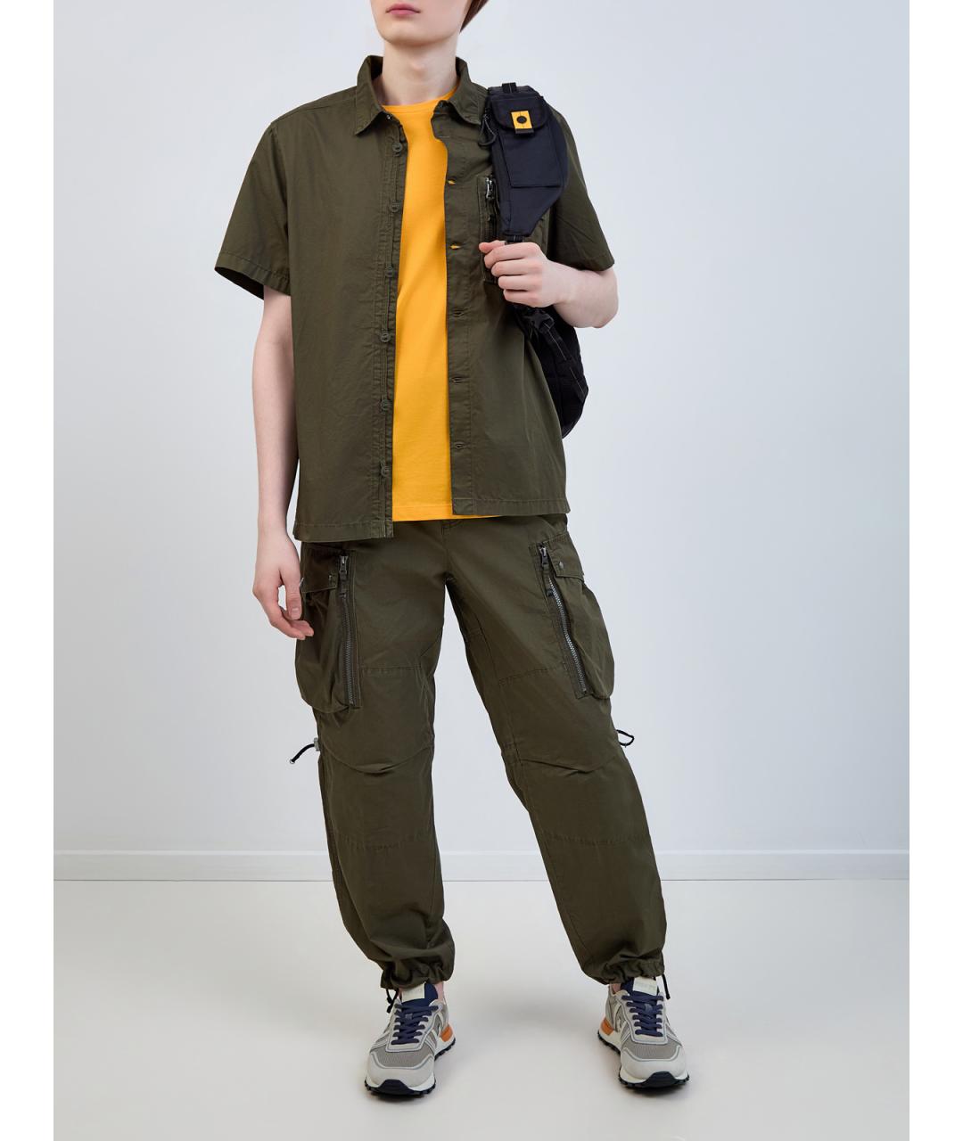 PARAJUMPERS Хаки хлопковая кэжуал рубашка, фото 2