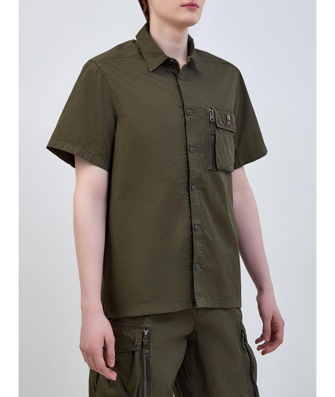 PARAJUMPERS Хаки хлопковая кэжуал рубашка, фото 3