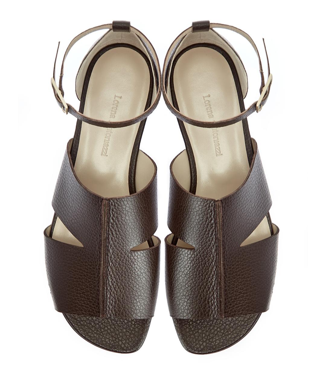 LORENA ANTONIAZZI Коричневые кожаные сандалии, фото 6