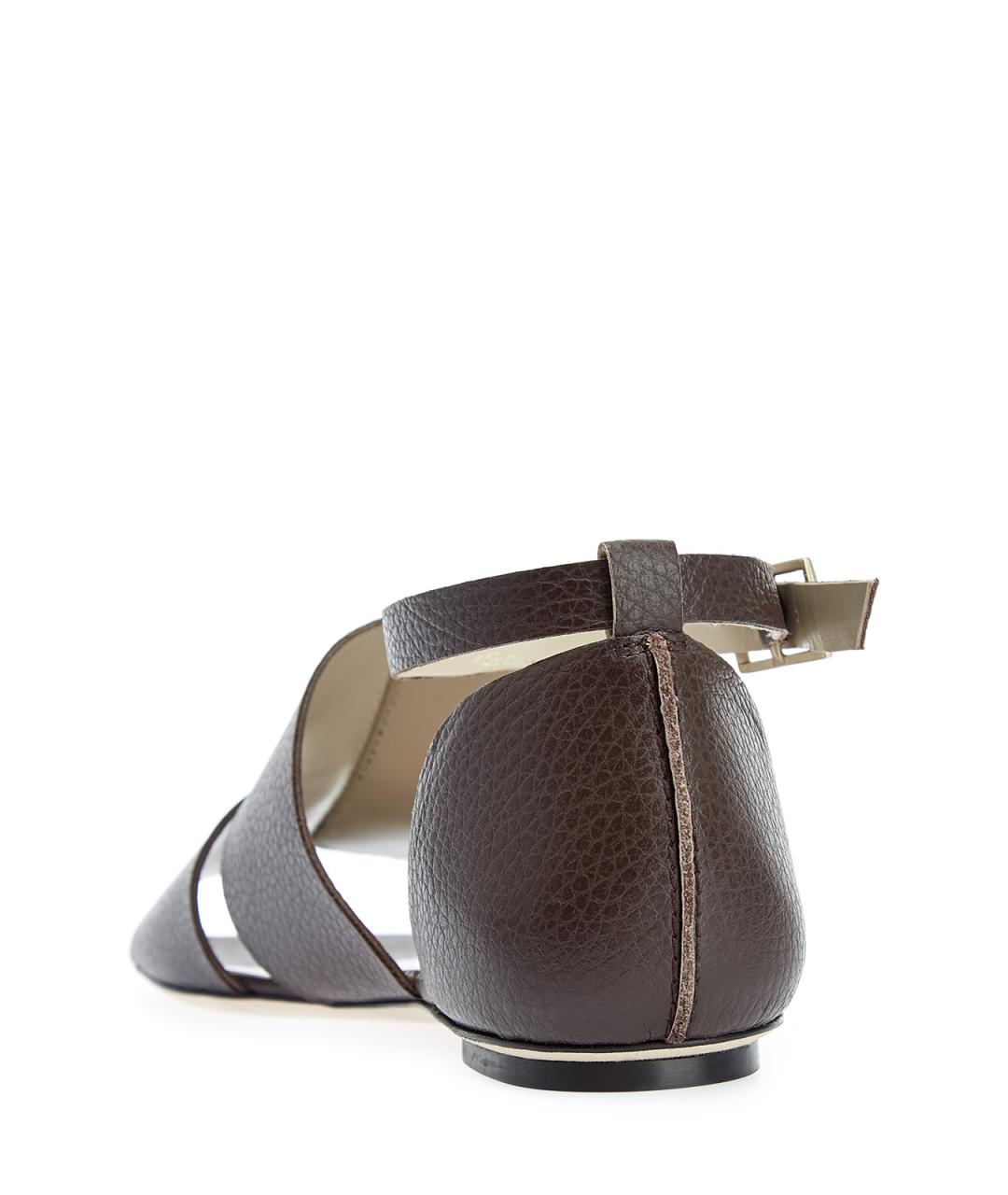 LORENA ANTONIAZZI Коричневые кожаные сандалии, фото 4